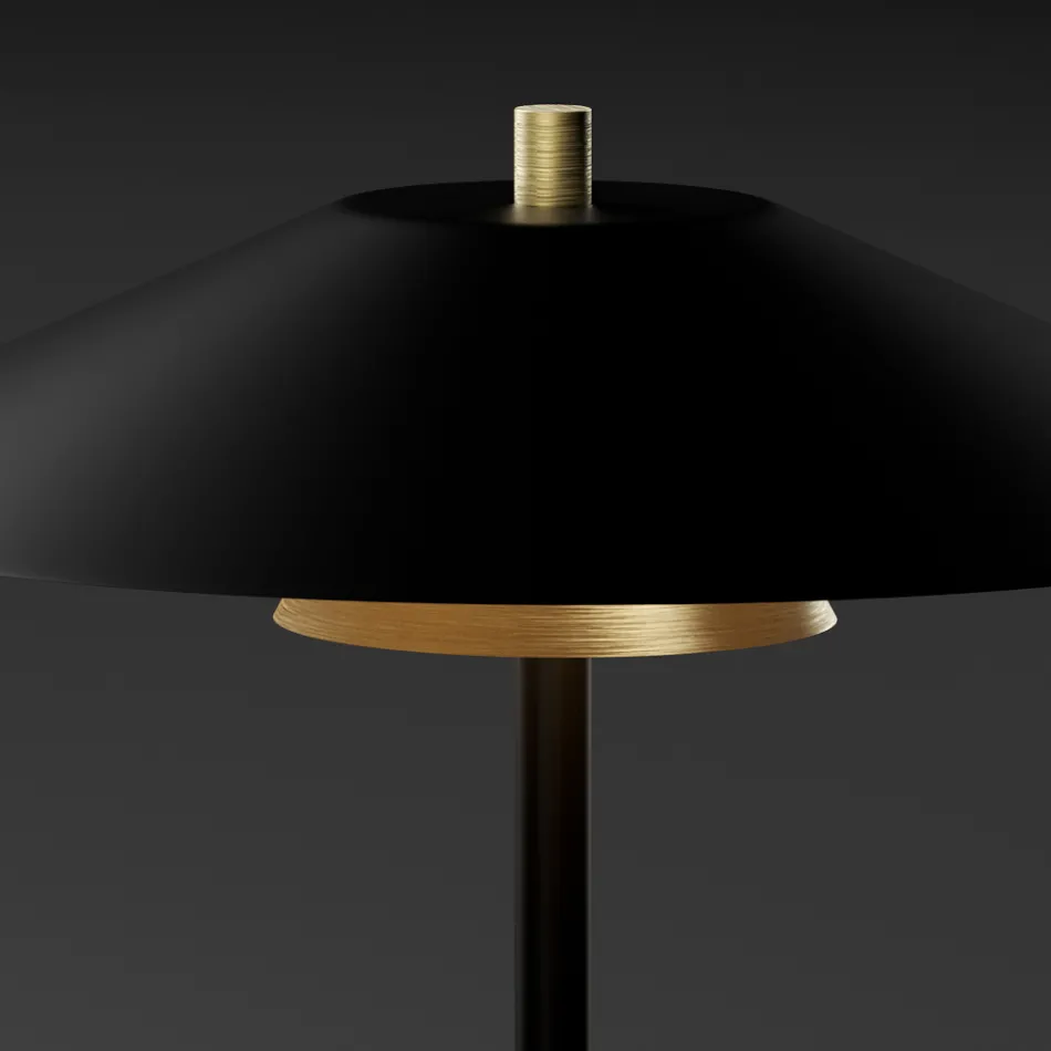 Lampada da Tavolo in Metallo di Diverse Finiture Made in Italy - Mira Viadurini