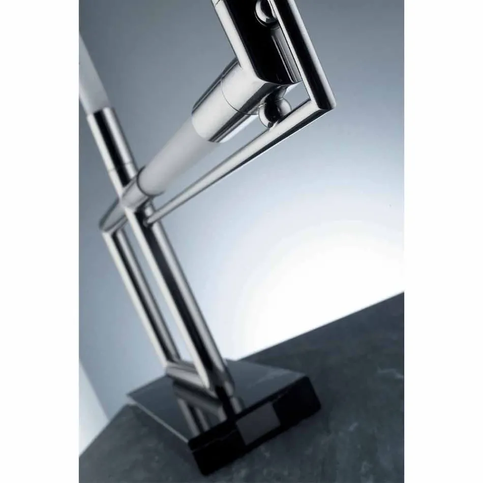 Lampada da Tavolo in Ottone e Resina con Base in Marmo Made in Italy - Quizza Viadurini