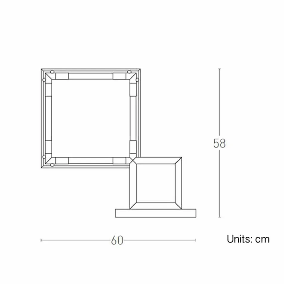 Lampada da Tavolo in Ottone e Resina con Base in Marmo Made in Italy - Quizza Viadurini