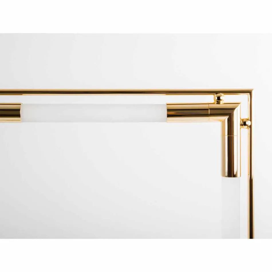 Lampada da Tavolo in Ottone e Resina con Base in Marmo Made in Italy - Quizza Viadurini