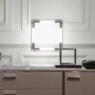 Lampada da Tavolo in Ottone e Resina con Base in Marmo Made in Italy - Quizza Viadurini
