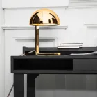 Lampada da Tavolo in Ottone Finitura Oro o Palladio Realizzata in Italia - Adana Viadurini