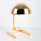 Lampada da Tavolo in Ottone Finitura Oro o Palladio Realizzata in Italia - Adana Viadurini