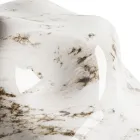Lampada da Tavolo in Ottone Scuro e Vetro Stone Made in Italy - Bottega Viadurini