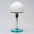 Lampada da Tavolo in Vetro con Paralume in Opalina Made in Italy - Dacca
