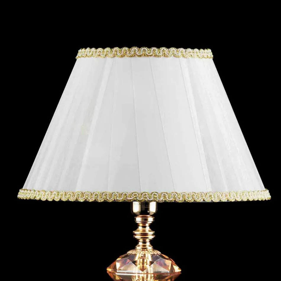 Lampada da tavolo in vetro e cristallo Belle, made in Italy Viadurini