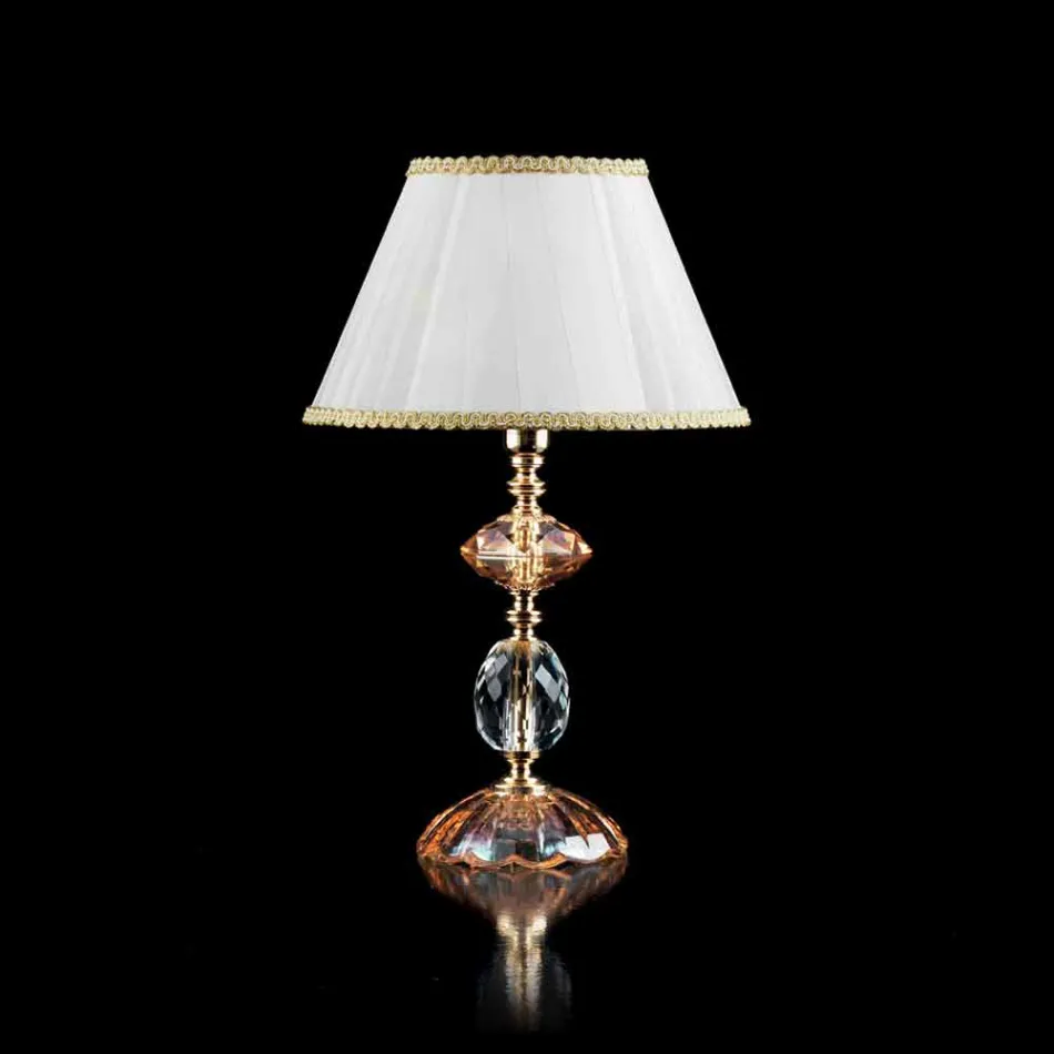 Lampada da tavolo in vetro e cristallo Belle, made in Italy Viadurini