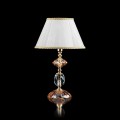 Lampada da tavolo in vetro e cristallo Belle, made in Italy