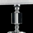 Lampada da tavolo in vetro trasparente e cristallo Ivy, made in Italy Viadurini