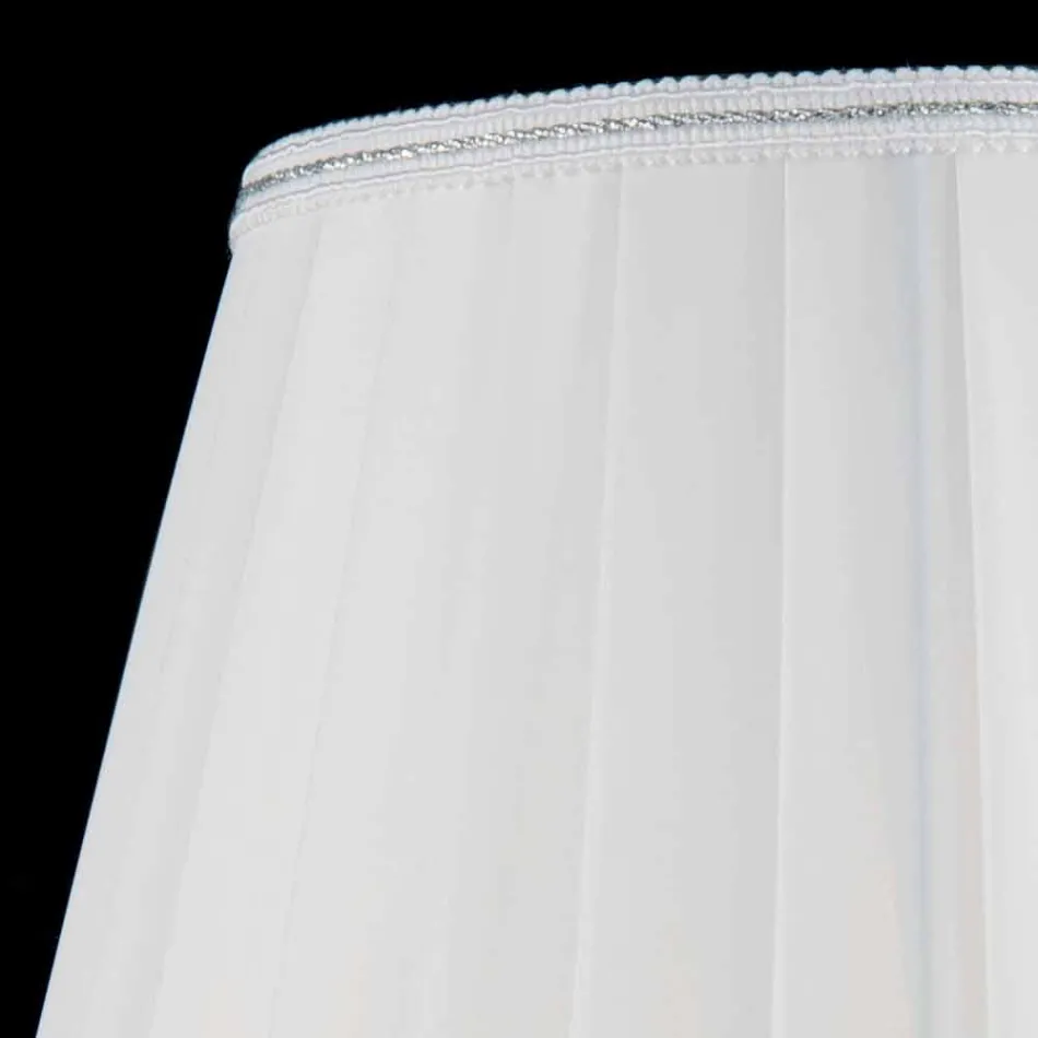 Lampada da tavolo in vetro trasparente e cristallo Ivy, made in Italy Viadurini