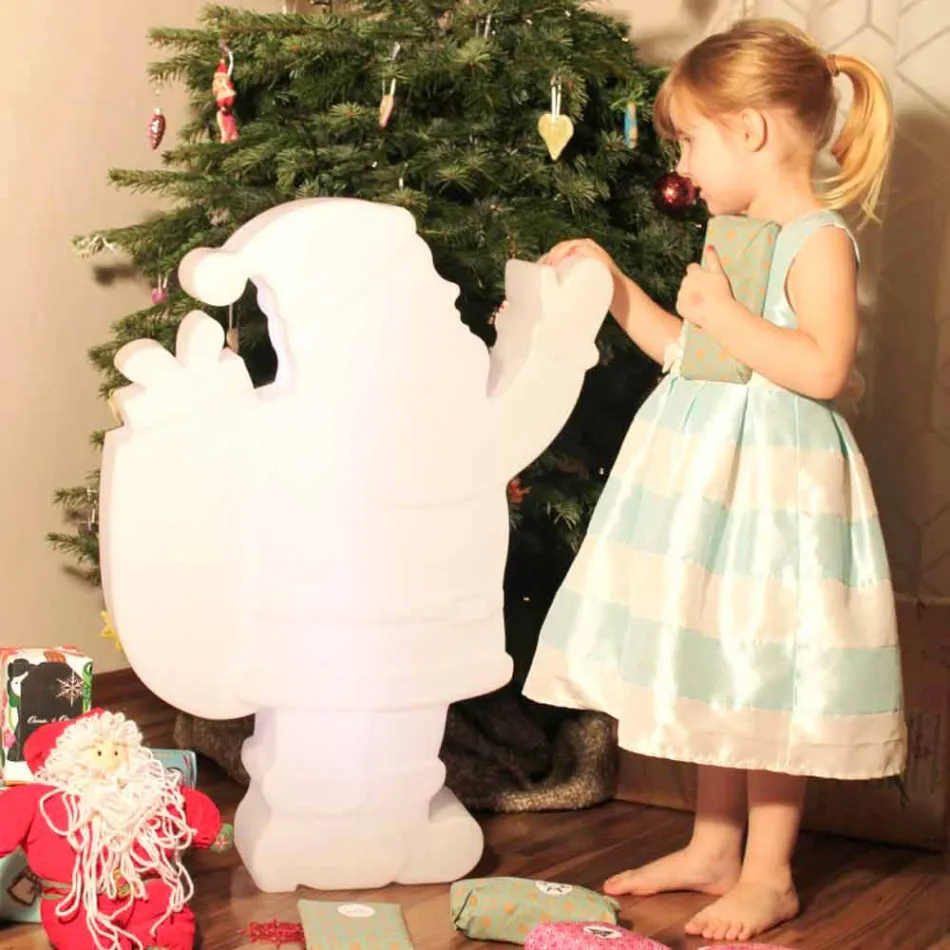 Lampada da Tavolo Led di Design Moderno a forma di Babbo Natale - Babbostar Viadurini