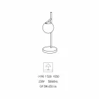Lampada da Tavolo Moderna in Finitura Ottone e Vetro Made in Italy - Carima Viadurini