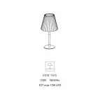 Lampada da Tavolo Moderna in Metallo, Legno e Organza Made in Italy - Boom Viadurini