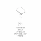 Lampada da Tavolo Moderna in Resina e Cotone Bianco Made in Italy - Fiera Viadurini