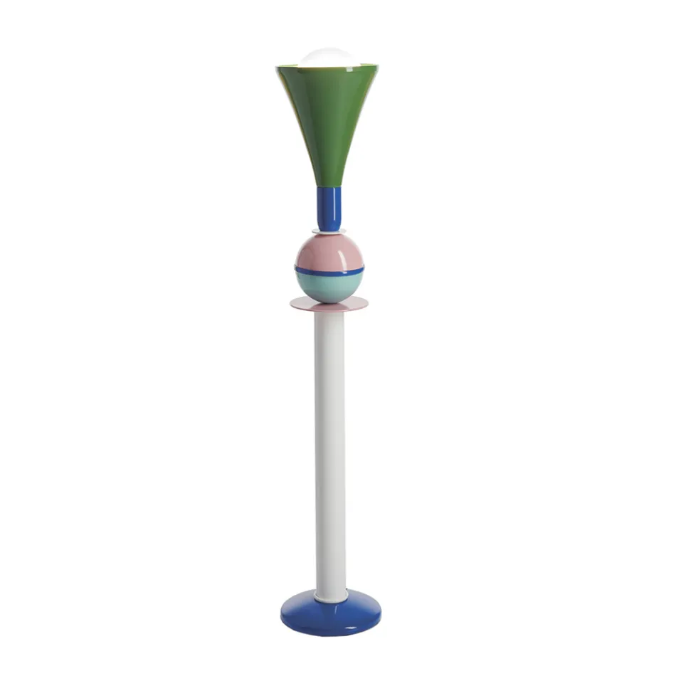 Lampada da tavolo multicolore in alluminio Slide Carmen,made in Italy Viadurini