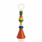 Lampada da tavolo multicolore Slide Otello in alluminio made in Italy Viadurini
