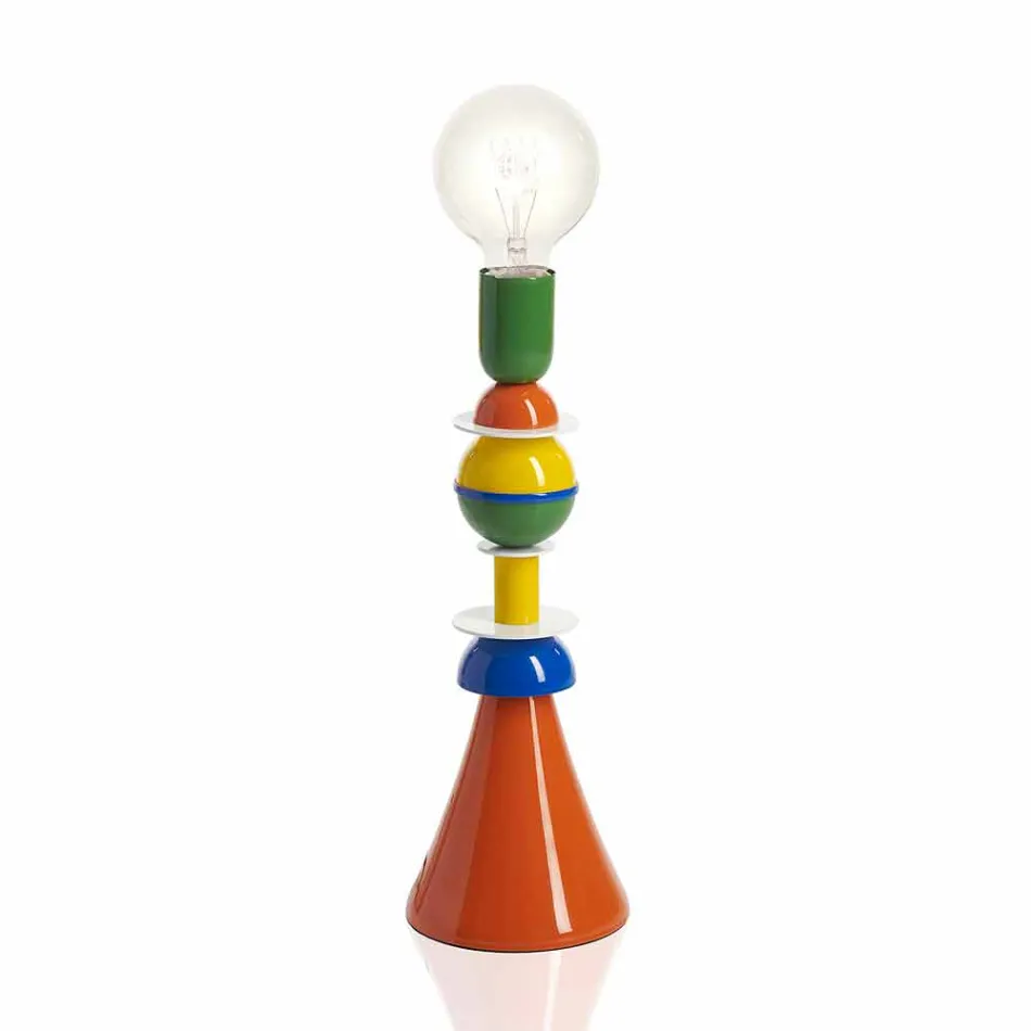 Lampada da tavolo multicolore Slide Otello in alluminio made in Italy Viadurini