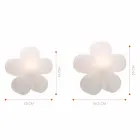 Lampada da Tavolo o Terra Design Moderno a Fiore in Plastica Bianca - Fiorestar Viadurini