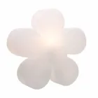 Lampada da Tavolo o Terra Design Moderno a Fiore in Plastica Bianca - Fiorestar Viadurini
