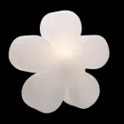 Lampada da Tavolo o Terra Design Moderno a Fiore in Plastica Bianca - Fiorestar Viadurini