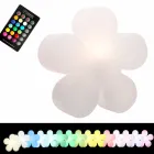 Lampada da Tavolo o Terra Design Moderno a Fiore in Plastica Bianca - Fiorestar Viadurini