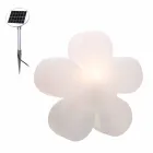 Lampada da Tavolo o Terra Design Moderno a Fiore in Plastica Bianca - Fiorestar Viadurini