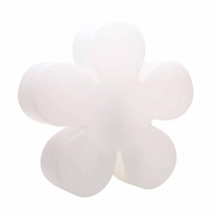 Lampada da Tavolo o Terra Design Moderno a Fiore in Plastica Bianca - Fiorestar Viadurini