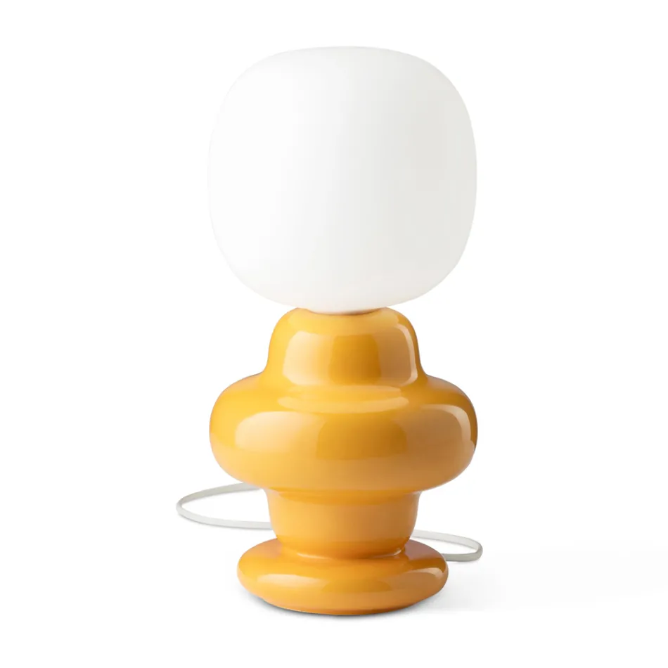 Lampada da Tavolo Realizzata in Ceramica e Vetro Made in Italy - Capocabana Viadurini