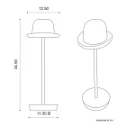Lampada da Tavolo Ricaricabile e Inclinabile Tramite Magnete - Bombetta Viadurini