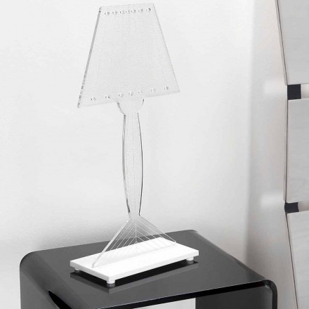 Lampada da tavolo sagomata, luce LED in plexiglass Ferla Viadurini