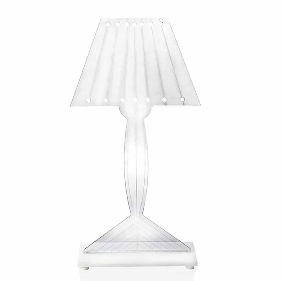 Lampada da tavolo sagomata, luce LED in plexiglass Ferla Viadurini