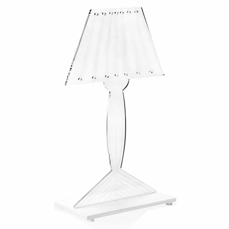 Lampada da tavolo sagomata, luce LED in plexiglass Ferla Viadurini