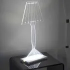 Lampada da tavolo sagomata, luce LED in plexiglass Ferla Viadurini