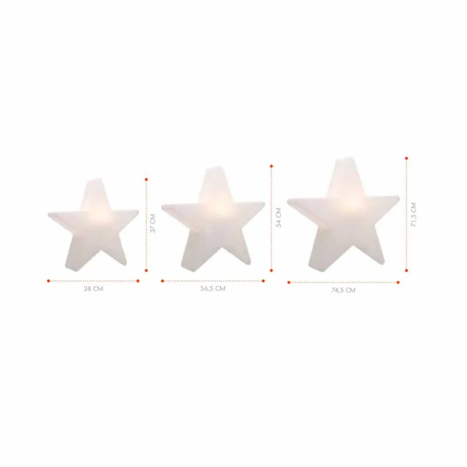 Lampada da Tavolo Solare o a LED di Design a Stella in Polietilene - Ringostar Viadurini