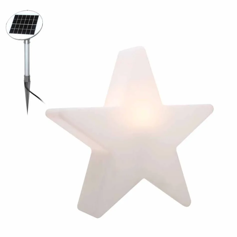 Lampada da Tavolo Solare o a LED di Design a Stella in Polietilene - Ringostar Viadurini