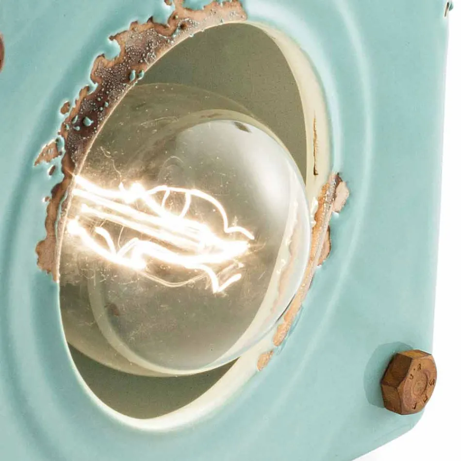 Lampada da tavolo stile industriale in ceramica e ferro Valerie Viadurini