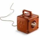 Lampada da tavolo stile industriale in ceramica e ferro Valerie Viadurini