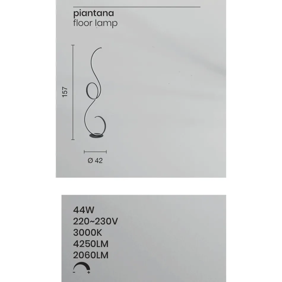 Lampada da Terra a LED con Struttura in Metallo Verniciato Design- Clack Viadurini