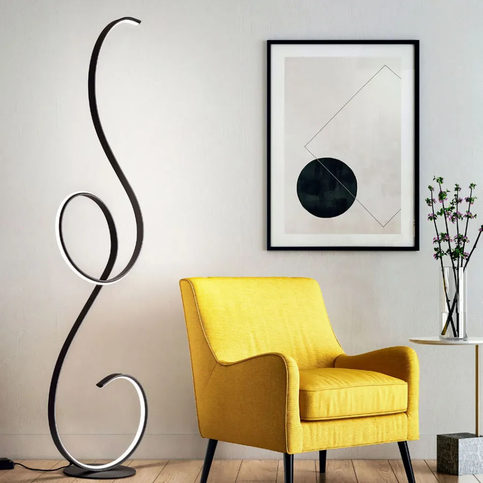 Lampada da Terra a LED con Struttura in Metallo Verniciato Design- Clack Viadurini