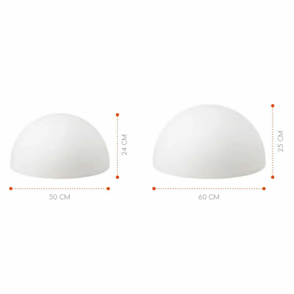 Lampada da Terra a Semisfera Attacco a Scelta 2 Misure Design Moderno - Semistar Viadurini