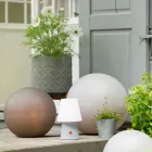 Lampada da Terra ad Energia Solare o Led di Design Rotondo Colorato - Globostar Viadurini
