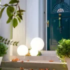 Lampada da Terra ad Energia Solare o Led di Design Rotondo Colorato - Globostar Viadurini
