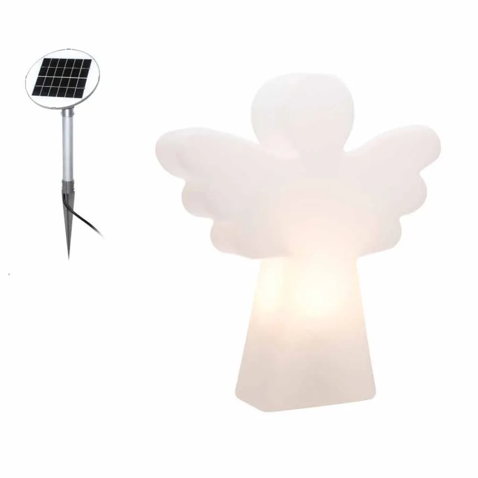 Lampada da Terra Bianca E27, Led o Solare Design Angelo Moderno - Angelostar Viadurini