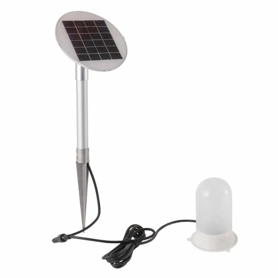 Lampada da Terra Bianca E27, Led o Solare Design Angelo Moderno - Angelostar Viadurini