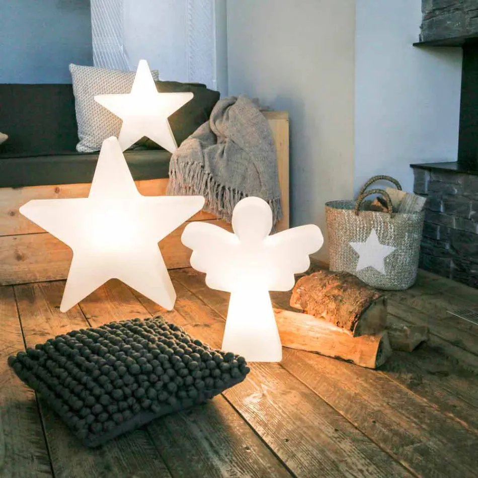 Lampada da Terra Bianca E27, Led o Solare Design Angelo Moderno - Angelostar Viadurini