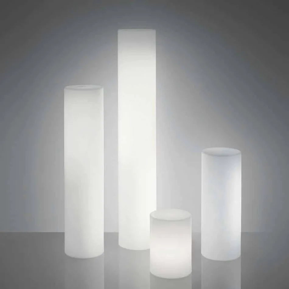 Lampada da terra cilindrica Slide Fluo luminosa realizzata in Italia Viadurini