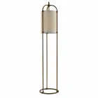 Lampada da terra classica Huà Hikà in ottone e tessuto Viadurini