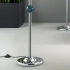 Lampada da Terra Classico in Vetro Artigianale Italiano e Paralume - Memore Viadurini