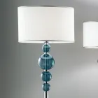 Lampada da Terra Classico in Vetro Artigianale Italiano e Paralume - Memore Viadurini