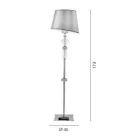 Lampada da Terra con Paralume in Vetro Artigianale Made in Italy - Saline Viadurini